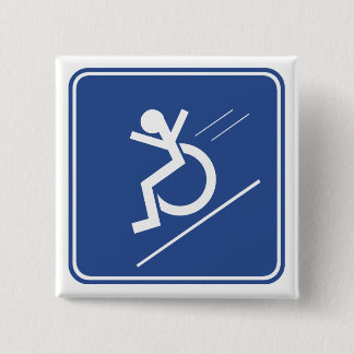 Wheelchair Whee! 15 Cm Square Badge