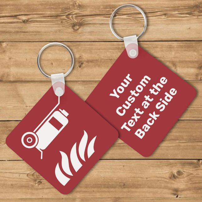 Wheeled Fire Extinguisher Safety Sign Key Ring (Creator Uploaded)