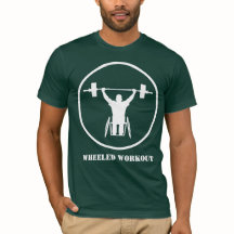 Wheeled Workout - White Logo - Green - T-Shirt