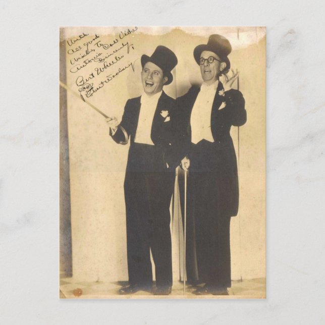 Wheeler and Woolsey Classic Comedy Team Postcard (Front)