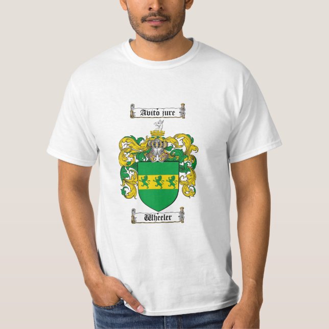 Wheeler Family Crest - Wheeler Coat of Arms T-Shirt (Front)