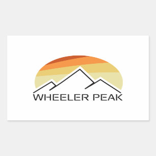 Wheeler Peak Retro Rectangular Sticker