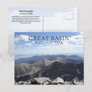 Wheeler Peak Summit View Great Basin NP, Nevada Postcard