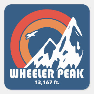 Wheeler Peak Sun Eagle Square Sticker