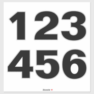 Wheelie Bin Numbers in Black and White