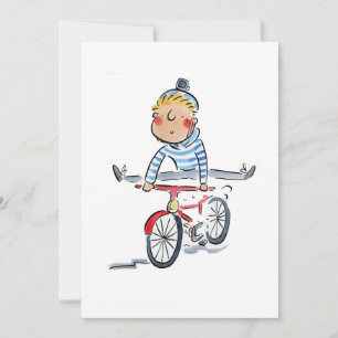 Wheelie on a bike invitation