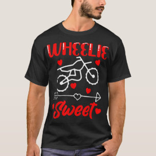 Wheelie Sweet Funny Valentine's Day Heart Dirt Bik T-Shirt