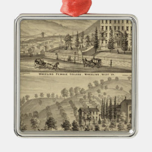 Wheeling Female College, Wheeling Metal Tree Decoration