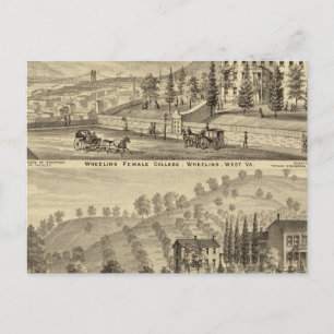 Wheeling Female College, Wheeling Postcard