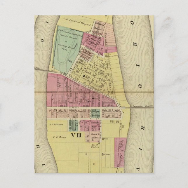 Wheeling Island Postcard (Front)