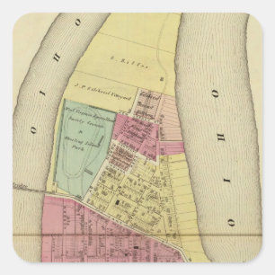 Wheeling Island Square Sticker
