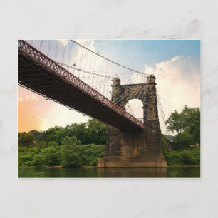 Wheeling Suspension Bridge Postcard