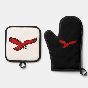 Wheeling Thunderbird Oven Mitt & Pot Holder Set