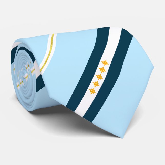 Wheeling (West Virginia) city flag Neck Tie (Rolled)