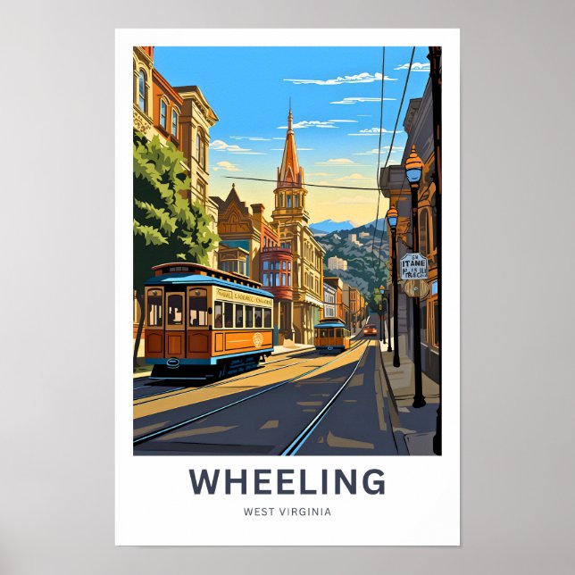 Wheeling West Virginia Travel Print (Front)