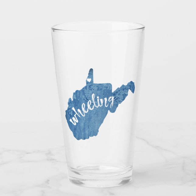 Wheeling West Virginia Wood Grain Glass (Front)