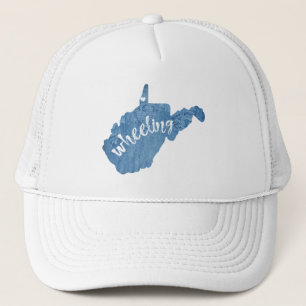 Wheeling West Virginia Wood Grain Trucker Hat