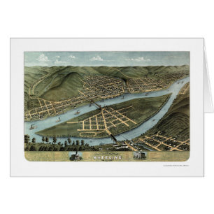 Wheeling, WV Panoramic Map - 1870