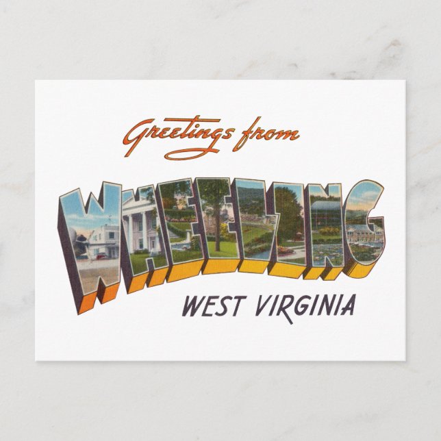 Wheeling WV Postcard (Front)