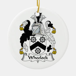 Wheelock Family Crest Ceramic Tree Decoration