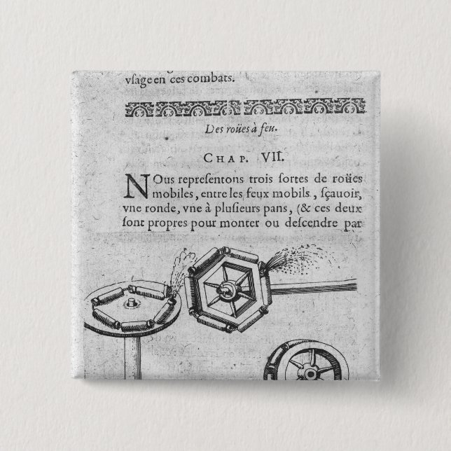 Wheels for fireworks 15 cm square badge (Front)