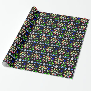 Wheels of fortune wrapping paper