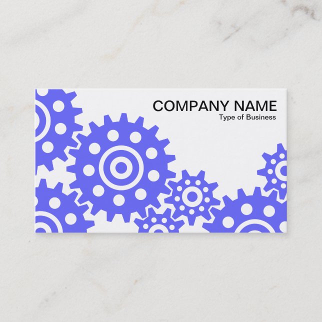Wheels of Industry - Electric Blue and White Business Card (Front)