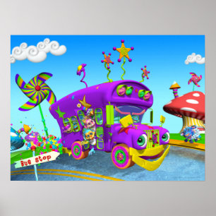 "Wheels on the Bus"  24w X 18h Poster
