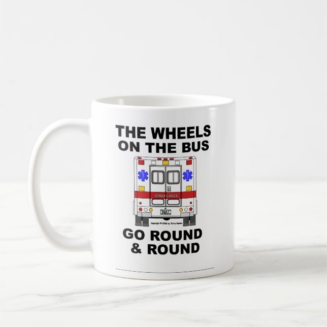 Wheels on the Bus - Ambulance (cup) Coffee Mug (Left)
