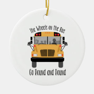 Wheels On The Bus Ceramic Tree Decoration