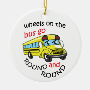Wheels On the Bus Ceramic Tree Decoration