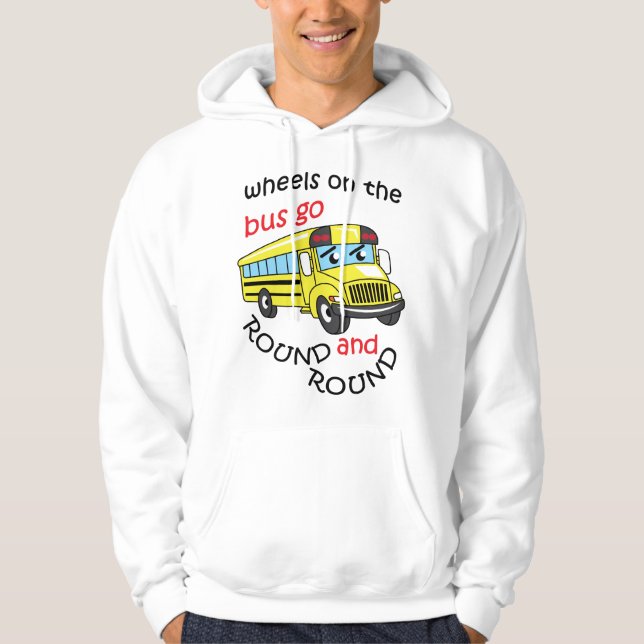Wheels On the Bus Hoodie (Front)