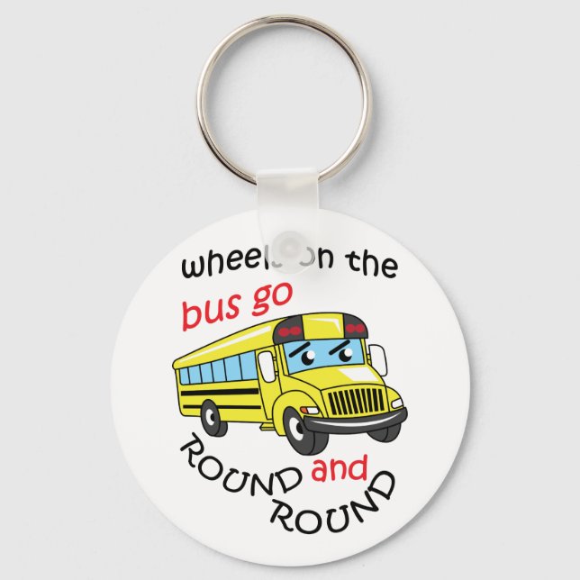 Wheels On the Bus Key Ring (Front)