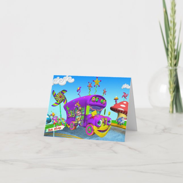 Wheels On The Bus Note Card (Front)