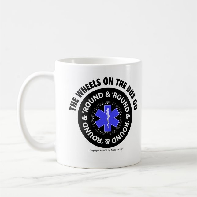 Wheels on the Bus - Tire #2 Coffee Mug (Left)