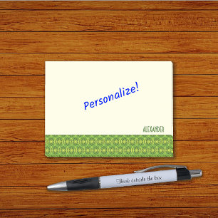 Wheels pattern spring colours custom text post-it notes