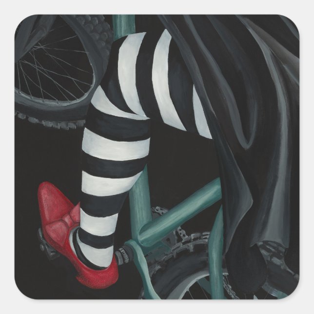 Wheels Up! Square Sticker (Front)