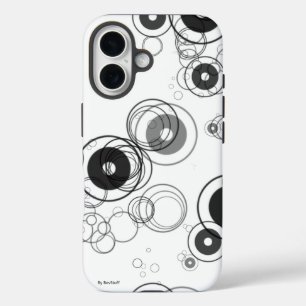 Wheels Within Wheels Black & White iPhone Case