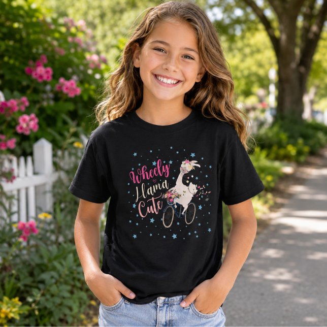 Wheely Llama Cute Personalised Graphic Tee (Creator Uploaded)