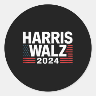 Wheimer 2024 Election Kamala Harris Tim W Waltz 1 Classic Round Sticker
