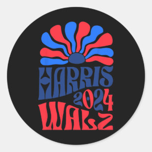 Wheimer 2024 Election President Kamala Harris Tim Classic Round Sticker