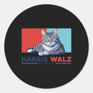 Wheimer 2024 Funny Cat Election Kamala Harris  Classic Round Sticker