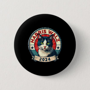Wheimer 2024 Funny Cat Election Kamala Harris Tim  6 Cm Round Badge