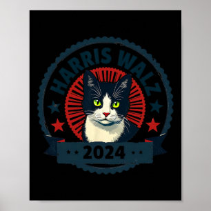Wheimer 2024 Funny Cat Election Kamala Harris Tim  Poster
