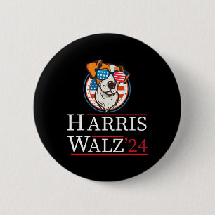 Wheimer 2024 Funny Dog Election Kamala Harris Tim 6 Cm Round Badge