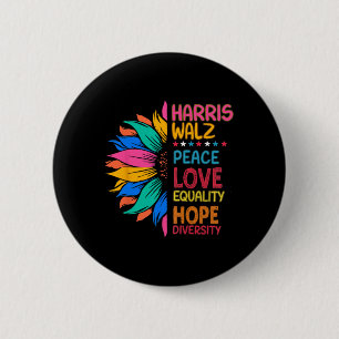 Wheimer Peace Love Equality Hope Diversity 6 Cm Round Badge