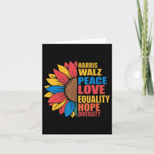 Wheimer Peace Love Equality Hope Diversity Sunflow Card