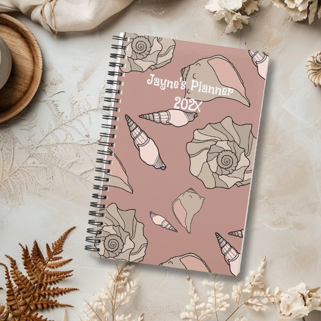 Whelk Shells Illustrated Yearly Custom Planner (Creator Uploaded)