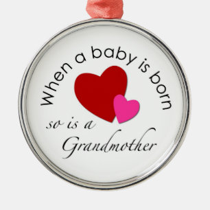 When a baby is born, so is a Grandmother Metal Tree Decoration
