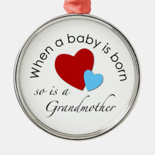 When a baby is born, so is a Grandmother Metal Tree Decoration
